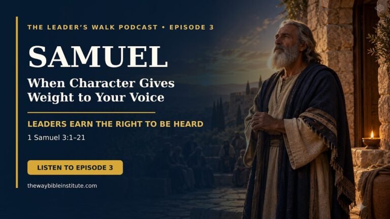 Samuel listening at dawn — The Leader’s Walk Podcast Episode 3