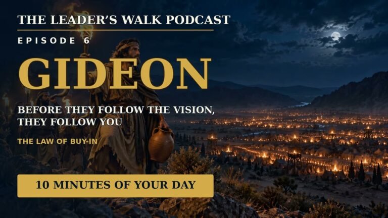 Gideon — The Leader’s Walk Podcast Episode 6: Before They Follow the Vision, They Follow You